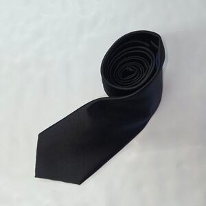Kissties Tie Black Microfiber Necktie Formal Prom Wedding